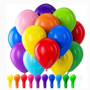 Rainbow Color Balloon Decoration Set, Balloon Party Supplies, 100 Pieces, 12 Inch Round Latex Balloons, Perfect for Birthday Parties, Baby Showers, Weddings