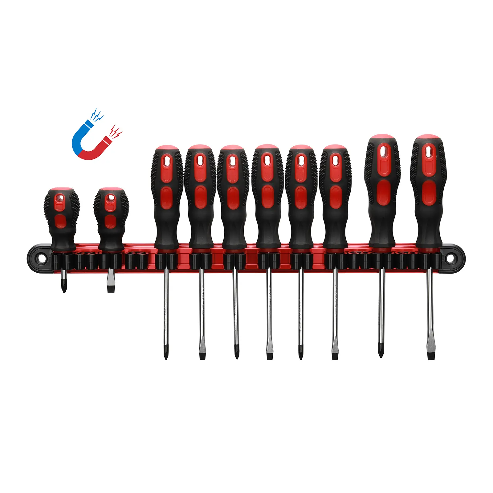 2PCS Magnetic Screwdriver Wrench Organizer Set, Aluminum Rail Magnetic Tool Holder, Hand Tool Holder, Toolbox Accessories, Fits Up to 28 Screwdrivers/Wrenches (Tools not Included), DEALS FOR YOU DAY