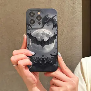 Creative Bat Pattern Phone Case, Full Body Shockproof Phone Protective Cover, Fashion Phone Accessories Compatible with iPhone 17 16 15 14 13 12 11 XS X series