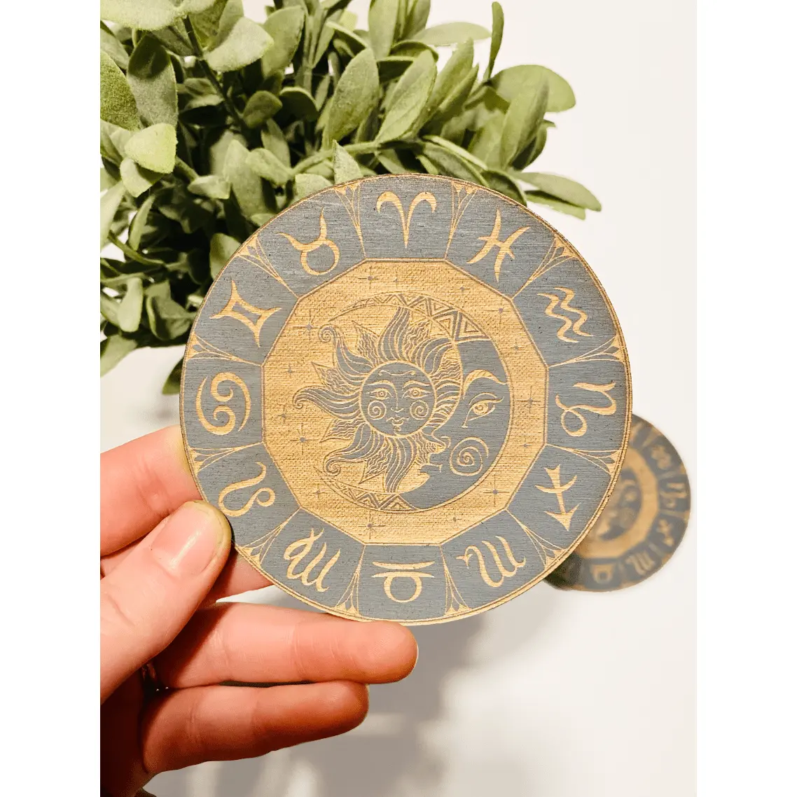 Celestial Moon Sign Decor: Astrology Gift for Best Friend, Dark Academia Table Setting