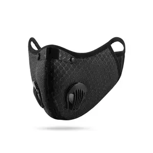 Black Filter Respirator 5 Layer Netted Face Mask