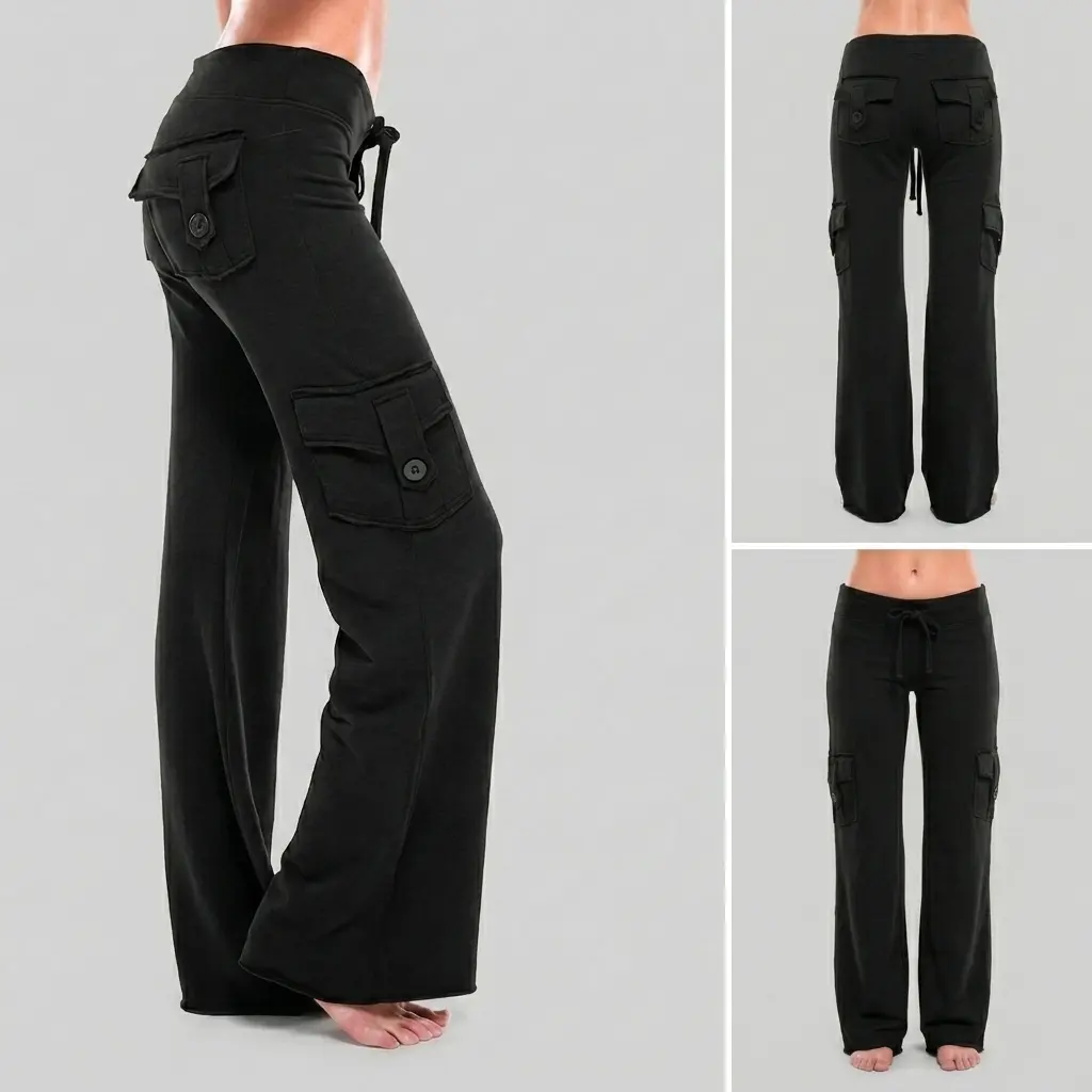 Straight Leg Scrub Pants for Women, Drawstring Soft Stretch, Anti-Wrinkle Women's Scrub Pants with 4 Pockets summervibes