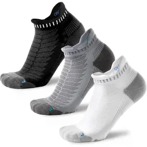 Coolmax Performance Ankle Running Socks 3 Pairs Cushion Padded Breathable Athletic Socks for Men Women