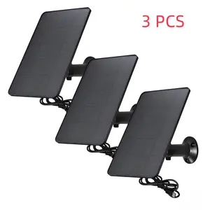 3PCS Solar Panel USB+Type-C 2in1 Outdoor Solar Cells 5V Solar Panels for Security Camera/Small Home Light System with 360° Adjustable Mounting