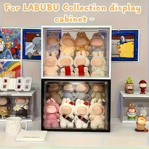 Cute Plush Toy Display Cabinet, 1 Count Clear Acrylic Dustproof Plush Toy Storage Box, Home Organizer for Living Room Bedroom Study Room,Halloween Decoration Storage Cabinet