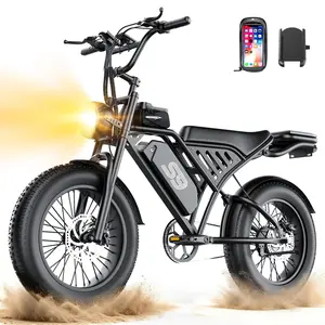 Pikabike Adult Fat Tire Ebike - 1500W Peak Electric Dirt Bike, 36 MPH, 65 mi Range, 48V 20AH Battery, 20"×4.0" Tires, Full Suspension, NFC & Password Unlock for Snow, Sand, Ebikes