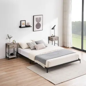14 Inch Low Full Bed Frame Heavy Duty Metal Mattress Foundation Platform Sturdy Steel Slat No Box Spring Needed, Easy Assembly, Noise Free