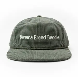 Corduroy Banana Bread Baddie Hat w/ side Logo