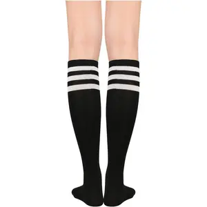 Knee High Socks for Women Stripes Stockings Outdoor Tube Athletic Socks