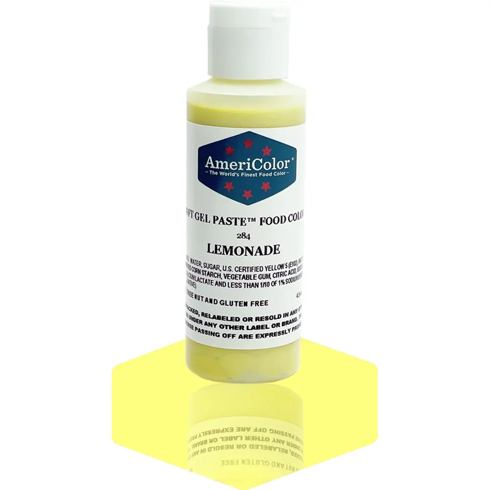 AmeriColor, Lemonade, 4.5 Ounce, Soft Gel Paste Food Color