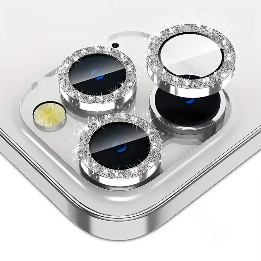 Diamond-Embedded Crystal Lens Protector for iPhone17/16 Pro Max, 16E/14/15/13, 16 Plus -Scratch-Resistant, Wear-Resistant, Stylish Camera Lens Protector.Compatible with iPhone 17,16 Pro Max (Does Not AffectNight Photography).