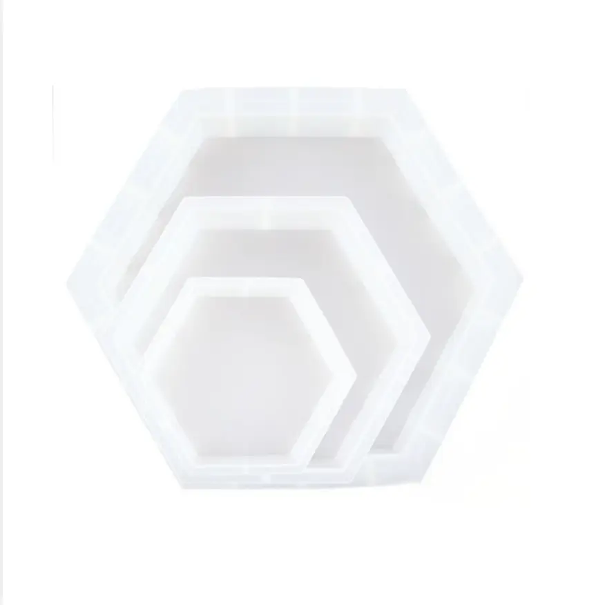 Hexagonal Silicone Resin Casting Mold Kit , DIY Epoxy Resin Mold for Dried Flower Preservation, Home Decor Handmade Craft Supplies