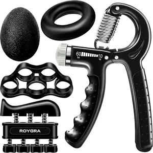 roygra Grip Strength Trainer (5 Pack), Forearm Strengthener, Hand Strengthening Devices, Hand Exercisers for Strength, Finger Strengthener, Wrist Exerciser, Baseball Climbing Calisthenics Basketball