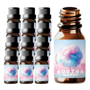 12pc 10ML Cotton Candy Essential Oil Set, Long-Lasting Fragrance, Alcohol-Free, Perfect for Diffusers & DIY Crafts, Ideal Gift Idea