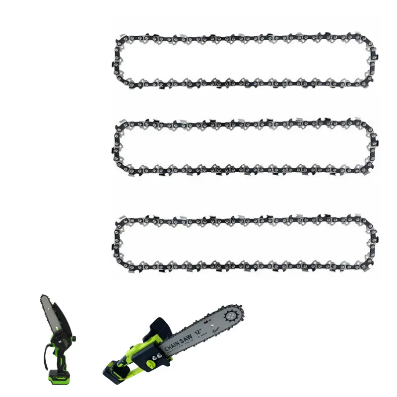 Holyever 6"/10"/12" Chainsaw Replacement Chain, Universal High Carbon Steel, Fits Most Saws, Ideal for Wood Cutting & Tree Trimming, 10Inch Chain 3/8-40-0.05, 6Inch Chain 1/4-37-0.043
