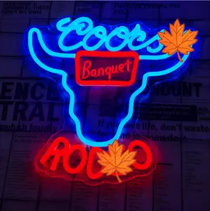 Beer Neon Sign Western Rodeo Neon Light Signs for Wall Decor Cowboy Neon Sign for Man Cave Home Bar Beer Club Pub Bistro