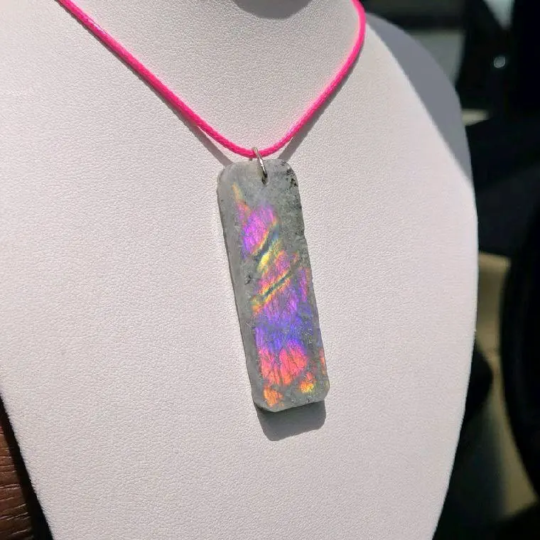 Spectrolite Necklace • Labradorite Necklace • Purple Labradorite Pink Labradorite • Crystal Necklace