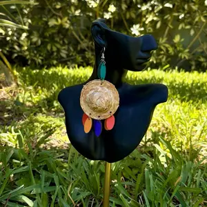 Yarn earrings