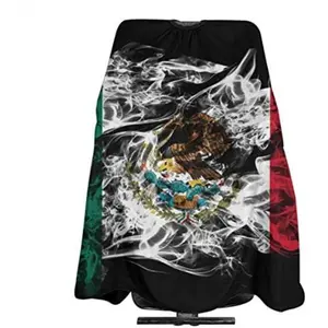 Mexico Flag Salon Hair Cutting Cape Cloth Barber Hairdressing Wrap Haircut Apron Cloth Styling Accessory For Unisex