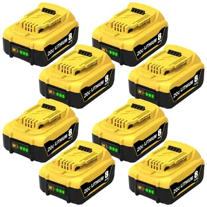 8-Packs 8.0Ah Replacement for Dewalt 20V MAX Battery Compatible with DCB206 Series Power Tools Portable
