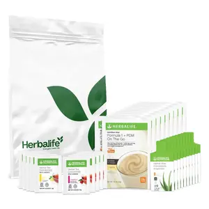 Herbalife Classics Discovery Kit - 10-Count On-the-Go Pack with Herbal Tea, Herbal Aloe Beverage, Formula 1 Protein Shake Mix for Balanced Nutrition