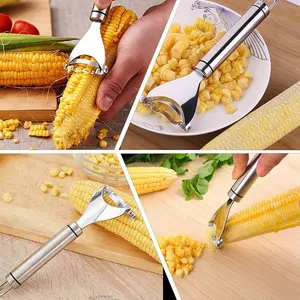 Stainless Steel Corn Peeler for Corn on the Cob - Heavy Duty Kitchen Utensil