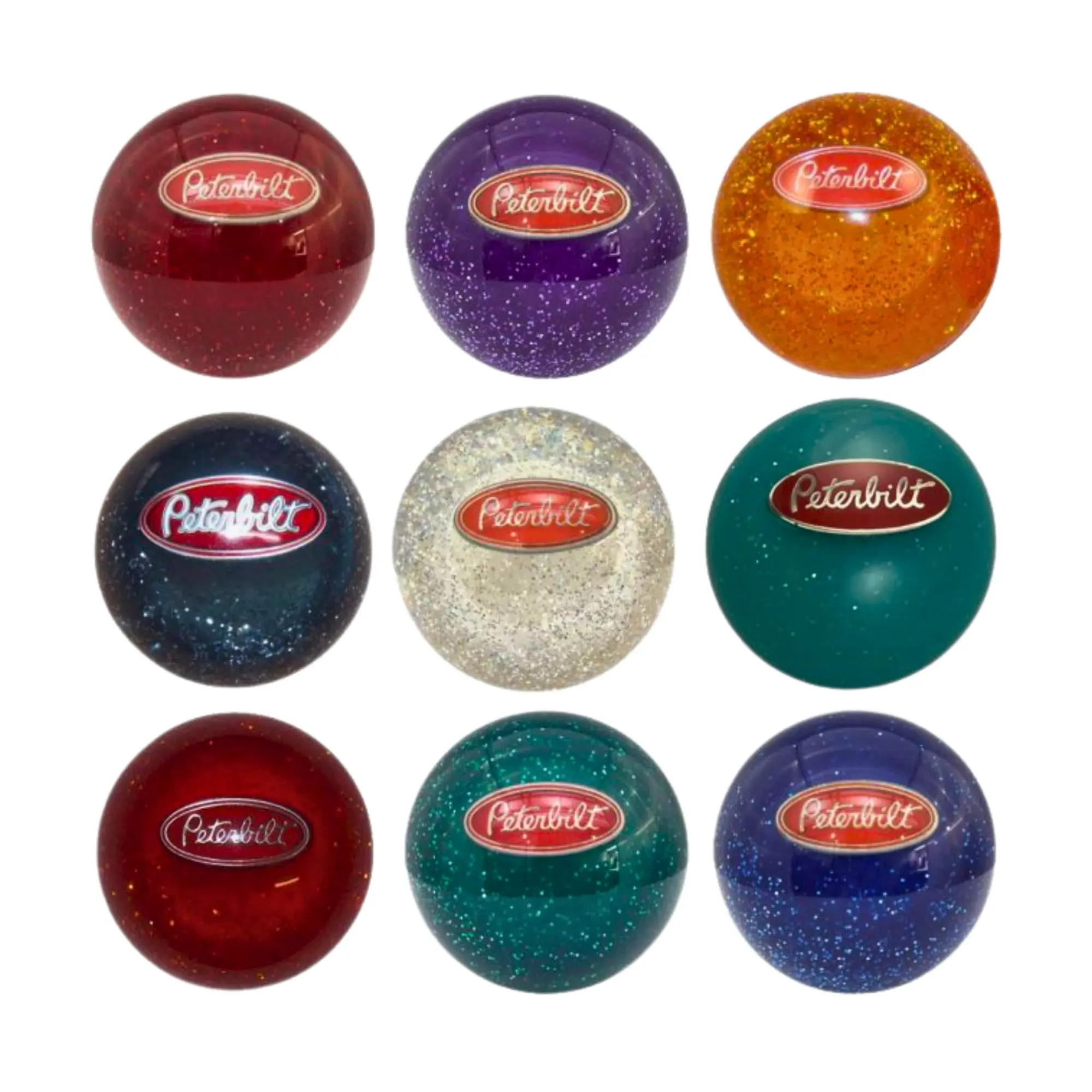 Twisted Shifterz - Glitter Peterbilt  Shift Knob (Sold individually)