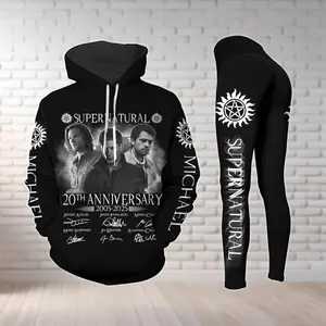 Supernatural 20th Anniversary Hoodie and Leggings, Sam Dean Castiel Outfit, Winchester Brothers Fan Clothes, Supernatural Movie Shirt