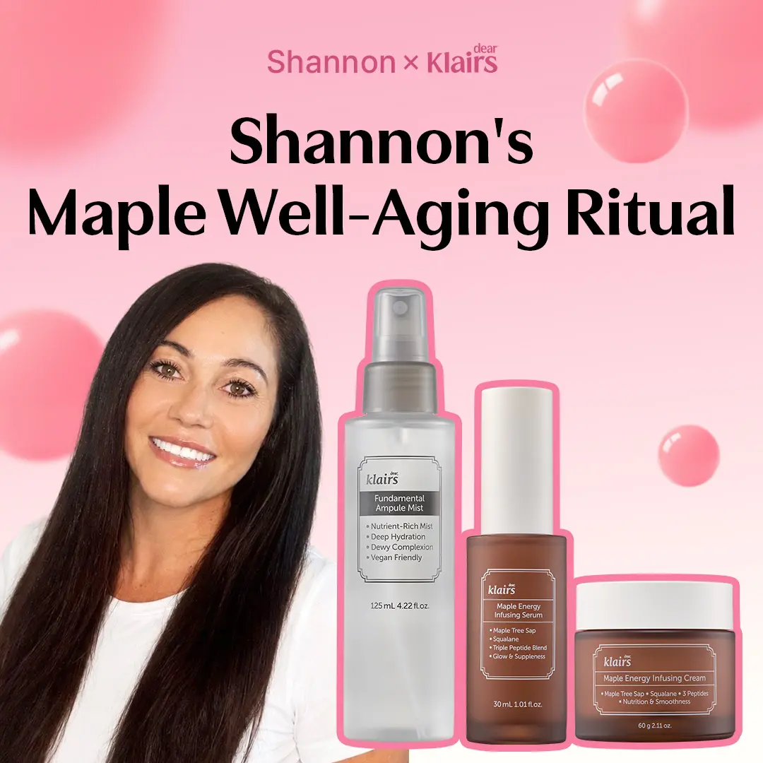 [Dear Klairs Official] Shannon's Maple Well-Aging Ritual | Creator's Deal: Fundamental Ampule Mist & Maple Serum & Maple Cream | Perfect Bundle for Anti-Aging | Hydration, Peptides, Minimize Fine Lines and Wrinkles, Glowing, Moisturizing