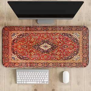 The Big Lebowski Desk Mat, Office Decor The Dude Movie Gift for Bowling Fans, Rectangle Mousepad with Stitched Edges, Non-Slip Desk Pad with Vintage Pattern Design, Gaming & Office Funny Workspace Accessory