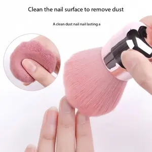Professional Nail Art Dust Brush, Soft Nail Art Cleaning Brush, Nail Art Remover Brush, Professional Manicure Nail Art Tool for Salon Use