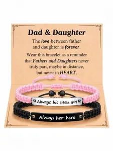 Father Daughter Bracelet Birthday Father's Day Christmas Gift for Dad Daddy from Daughter Gift