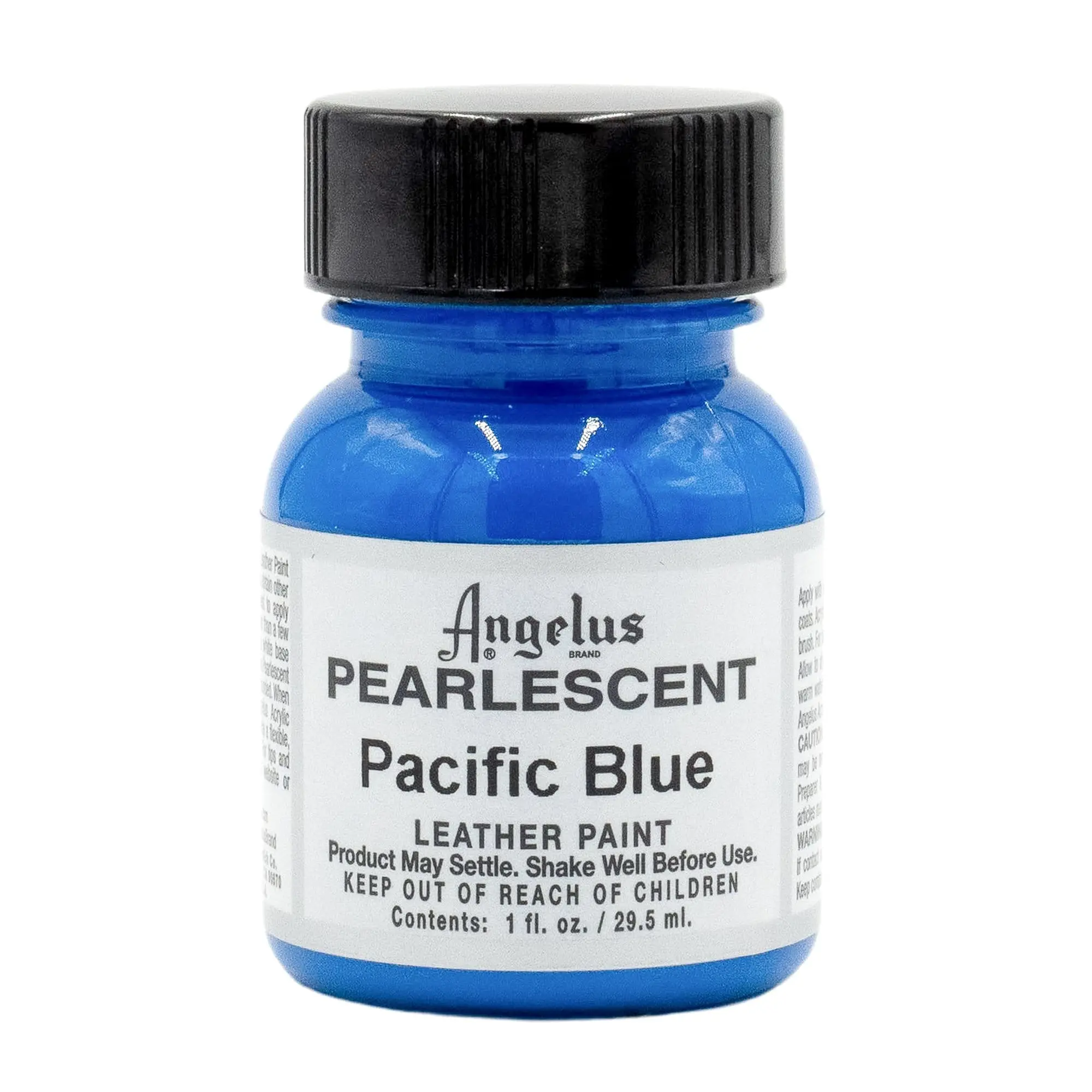 Angelus Pearlescent Pacific Blue Paint, Flexible Leather Shoe Paint, Will Not Crack Or Flake Off