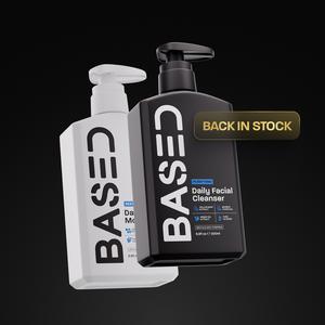 BASED Daily Skincare Duo | Purifying Face Wash + Restoring Moisturizer | Built For All Skin Types | Premium, Non-Toxic Ingredients | Hormone Safe – No Endocrine Disruptors