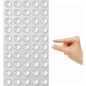 50Pcs 6x2mm Silicone Mini Cushions | Furniture & Glass Protectors | Clear Door Bumpers | Craft & Wall Safety
