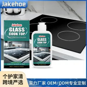 Glass Stove Cleaning and Polishing Agent Household Kitchen Cleaning for Induction and Ceramic Stoves, Stain Removal and Cleaning