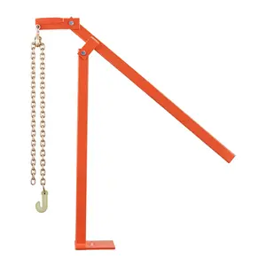 VEVOR 32 in T Post Puller, Heavy Duty Fence Post Puller with 43 in Lifting Chain, Rust-Resistant Steel, Labor-Saving T-Post Remover Tool for Round Fence Posts, Sign Posts & Tree Stumps