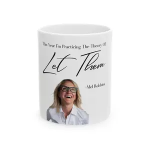 Inspirational Mug - Mel Robbins Let Them Quote, Motivational Gift, Self-Care Coffee Cup, Positive Vibes, Ceramic Cup