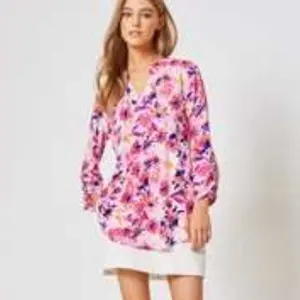 Dear Scarlett Deals Liz-C0129 Plus Top Lavender Multi