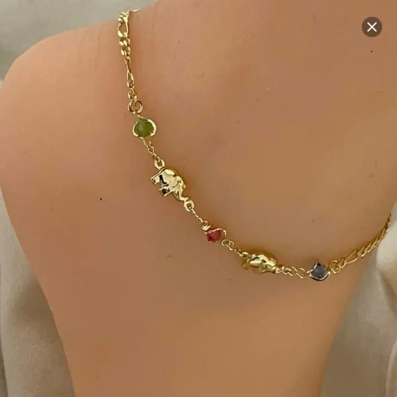 18k Gold Plated Anklet 10” inches