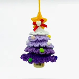 Handmade Yarn Christmas Tree Ornament, Christmas Ornaments, Car Decoration Hanging Bell, Home Decor for Festive Atmosphere, Perfect Gift for Holidays
