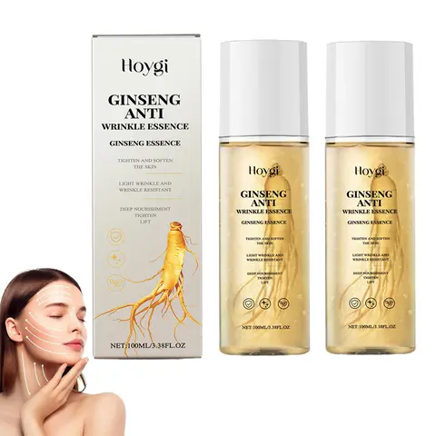HOYGI Natural Himalayan Wild Ginseng Anti-Aging Essence Water Bottle (100ML/3.38FL.OZ) - Gentle Actives Serums & Essences, Moisturizing, Deep Hydration, Lock Moisture, Boost Radiant Glow, Contour Support for Sensitive, All Skin Types