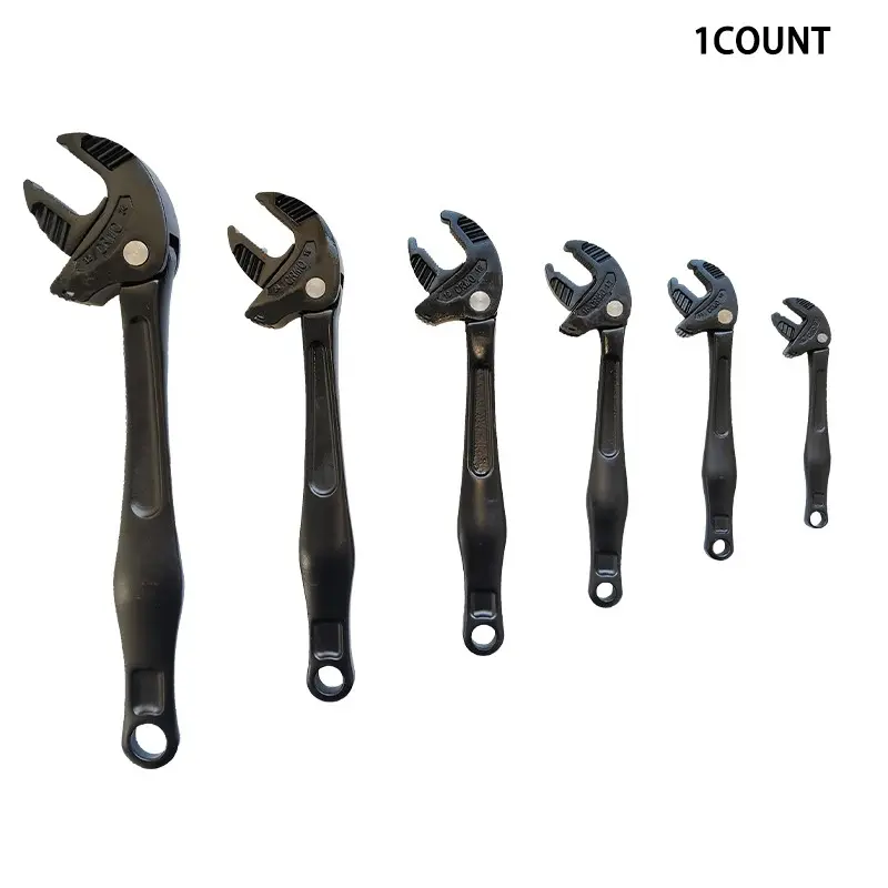 1pc Universal Self-Locking Wrench, Multi-Function Quick Anti Slip Wrench, Auto Locking High Hardness Large Opening, Waterproof Corrosion Resistant, Adjustable Wrench, Multifunctional Wrench