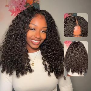 ISEE Hair V Part Sew In Wig Burmese Curly Human Hair Glueless Wig with InvisiFit Strap Beginner Friendly Vacation Hair Natural Density Convenient Wigs #Summervibes#ISEECrochetNewArrivals,summerhairstyles