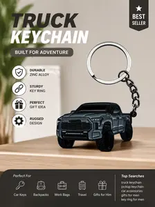 Rugged Off-Road Truck Metal Keychain Mini Car Charm for Keys & Bags Premium Zinc Alloy Scratch-Resistant Enamel Finish Compact Lightweight Versatile Gift tiktokshopspringglowup