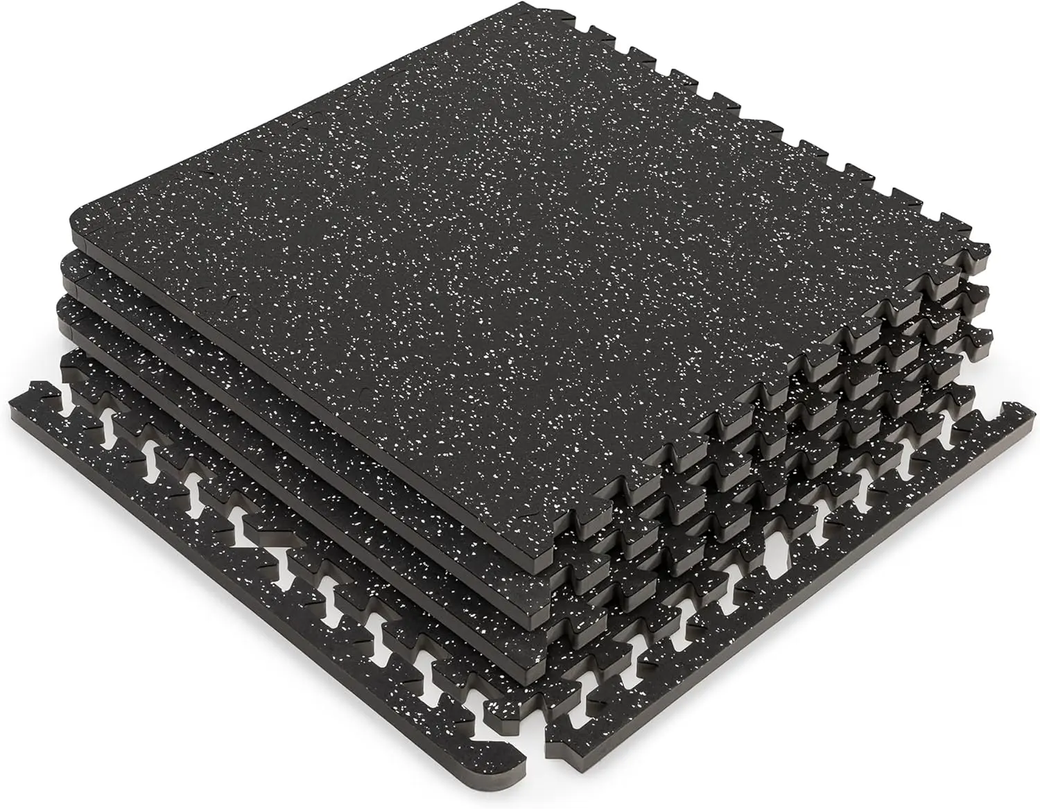 Marcy Interlocking Dual Density Rubber Top EVA Foam Home Gym Floor Mat for Exer