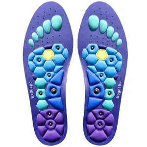 Absorbing Insoles for Men & Women,Acupressure Magnetic Insoles Orthopedic Massage Insoles with Magnetic,Technology Shock Absorption Arch Support Helps Blood Circulation and Relieve Fatigue,for Foot Pain Relief & All-Day Comfort