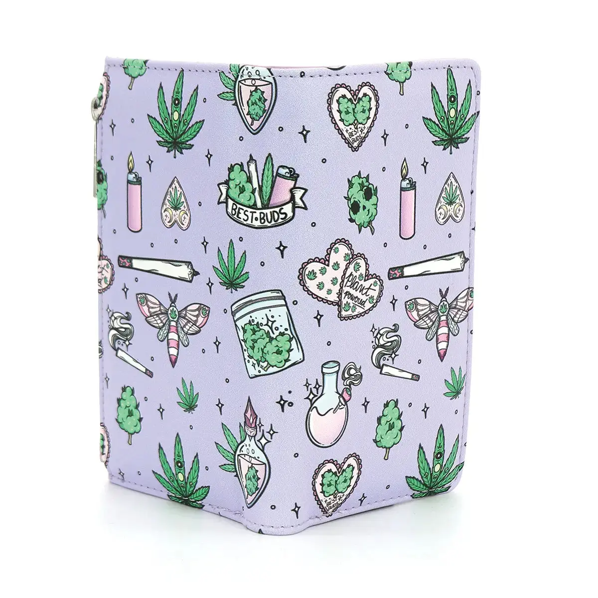 Women's Vinyl Wallet - Elegant Fantasy-Themed Whimsical Design, High-Functional Multi-Compartment, Button Clasp, Zip Closure, Transparent ID Card Slot for Daily Use, Fantasy Theme, Whimsical Look