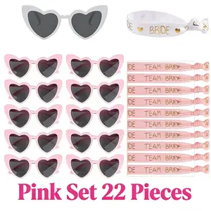 22-Piece Maid of Honor Proposal Gift Set, Bachelorette Party Glasses, Bridal Team Hair Bands, Wedding Accessories for Halloween Christmas, Party Favors Assortment, Party Gifts