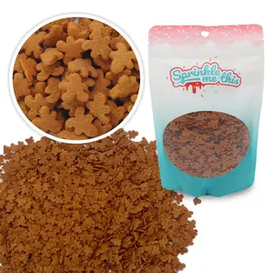 Gingerbread Men Sprinkles - Miniature Gingerbread Men for Christmas Baking - Holiday Cake and Cupcake Topping - Sprinkle Me This